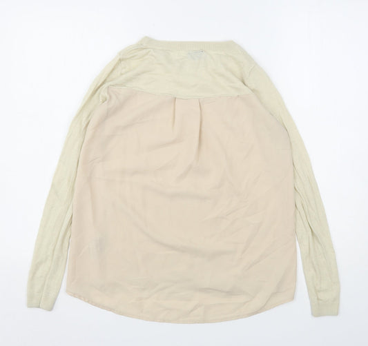 Womens UK Size 8 Topshop Beige Pullover Jumper