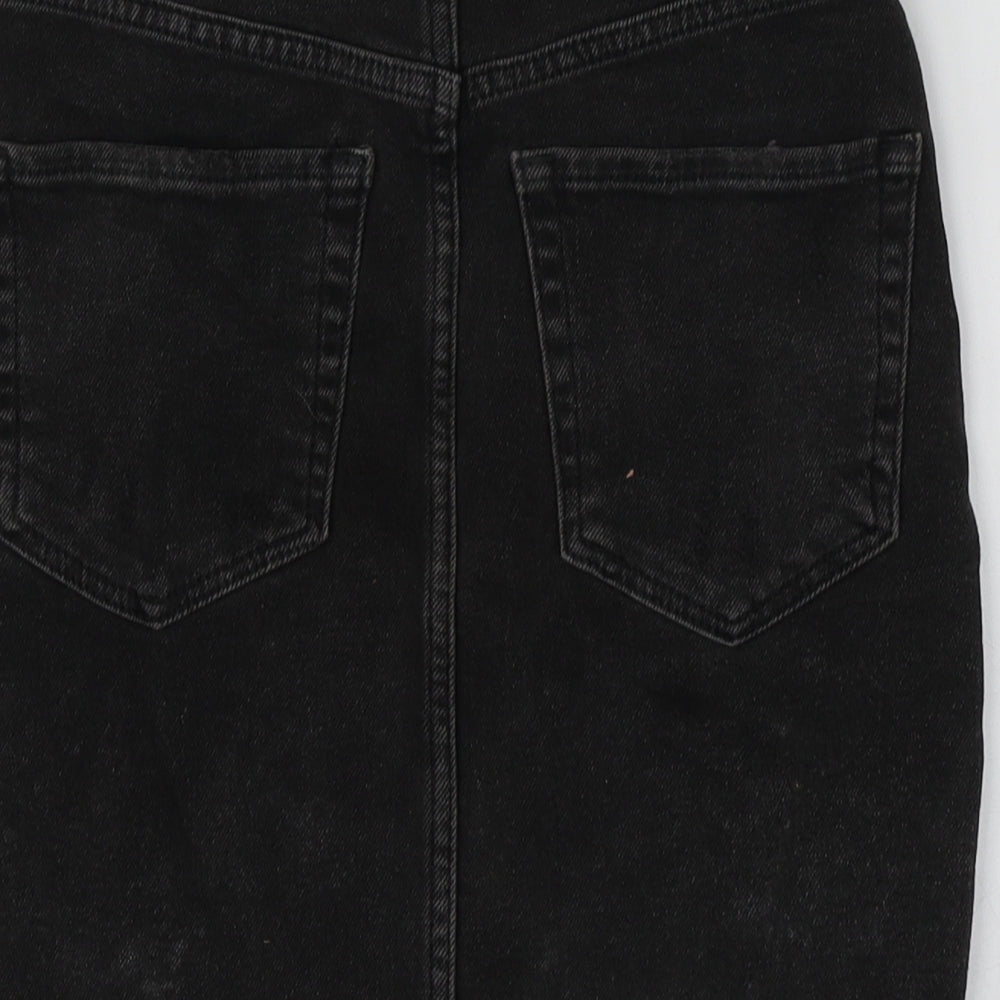 Pull&Bear Womens Grey Cotton Mini Skirt Size S