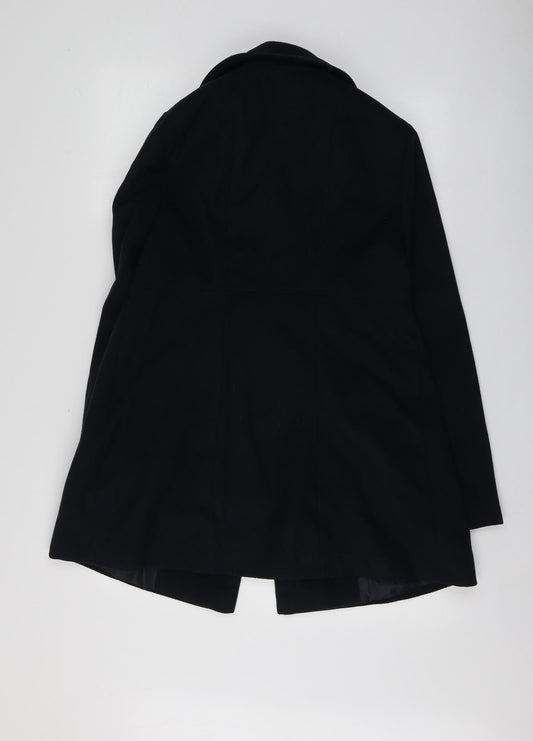George Womens Blue Overcoat Coat Size 10