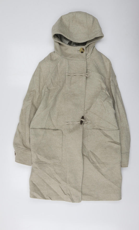 Womens UK Size 8 M&S Beige Pea Coat