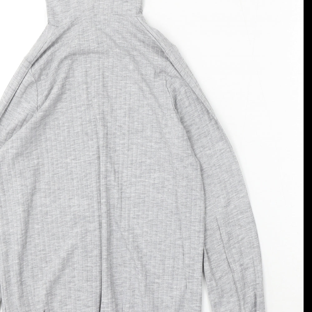 Boohoo Womens Grey Polyester Pullover Hoodie Size 8