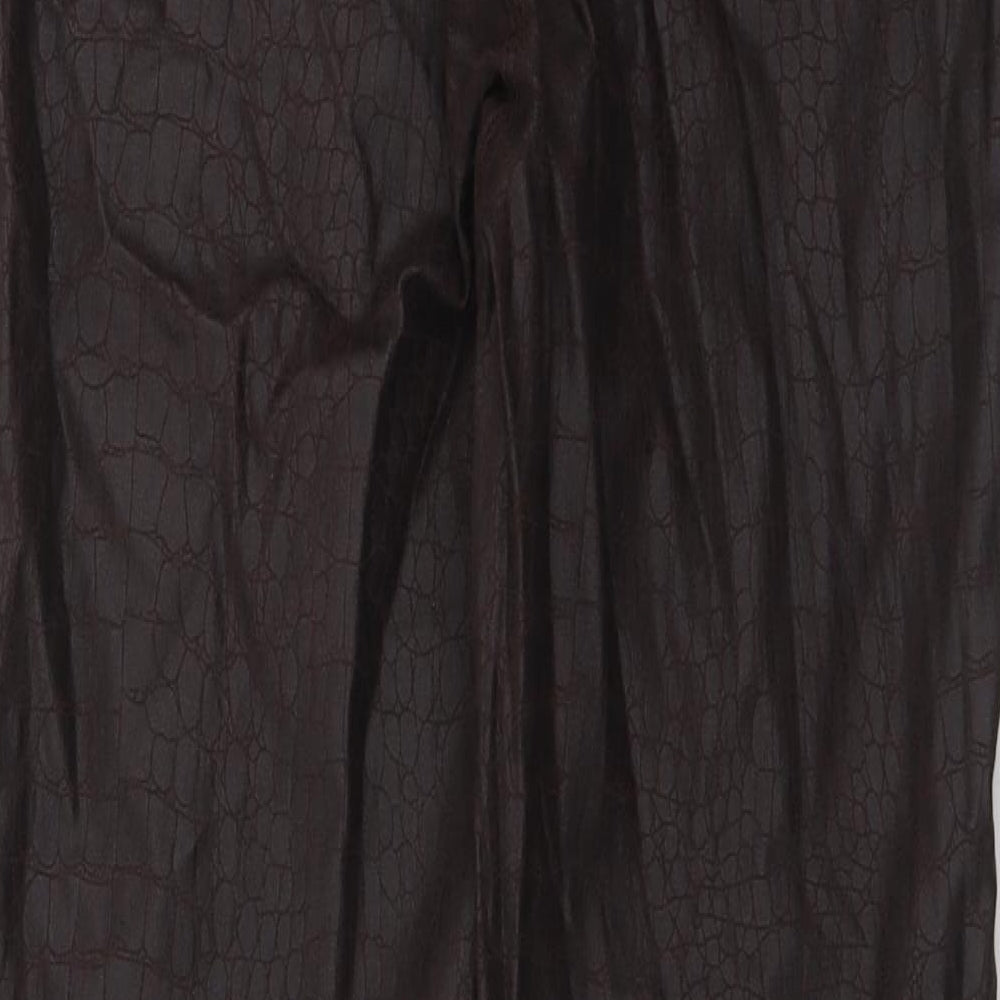Womens UK Size 12 NEXT Regular Fit Pedal Pusher Brown Trousers