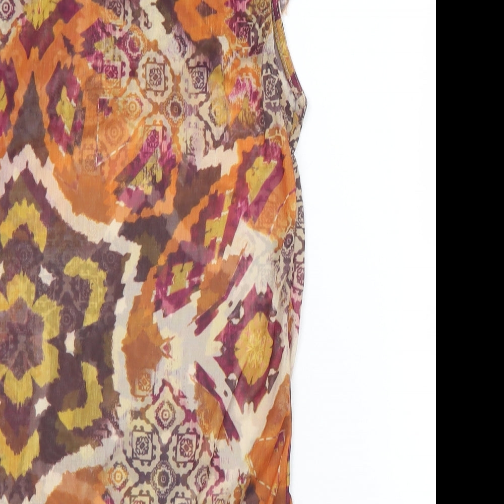 Womens UK Size M Exhibit Multicoloured Camisole Blouse