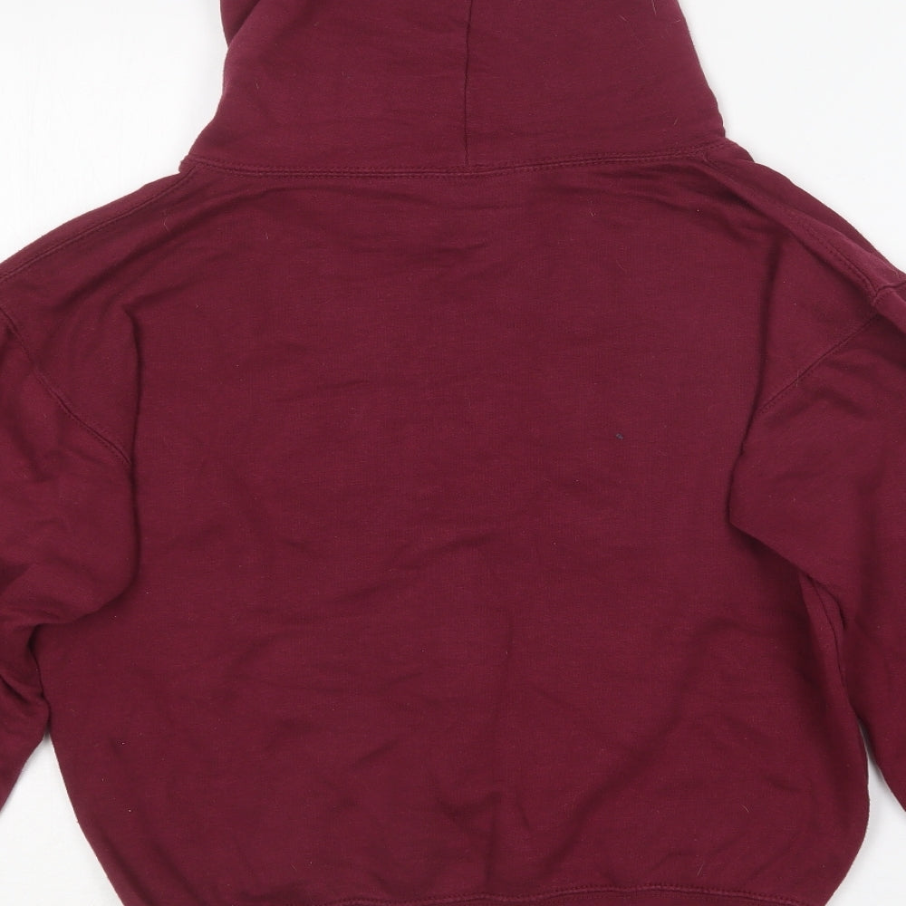 Club Classic Boys Purple Cotton Pullover Hoodie Size 9-10 Years