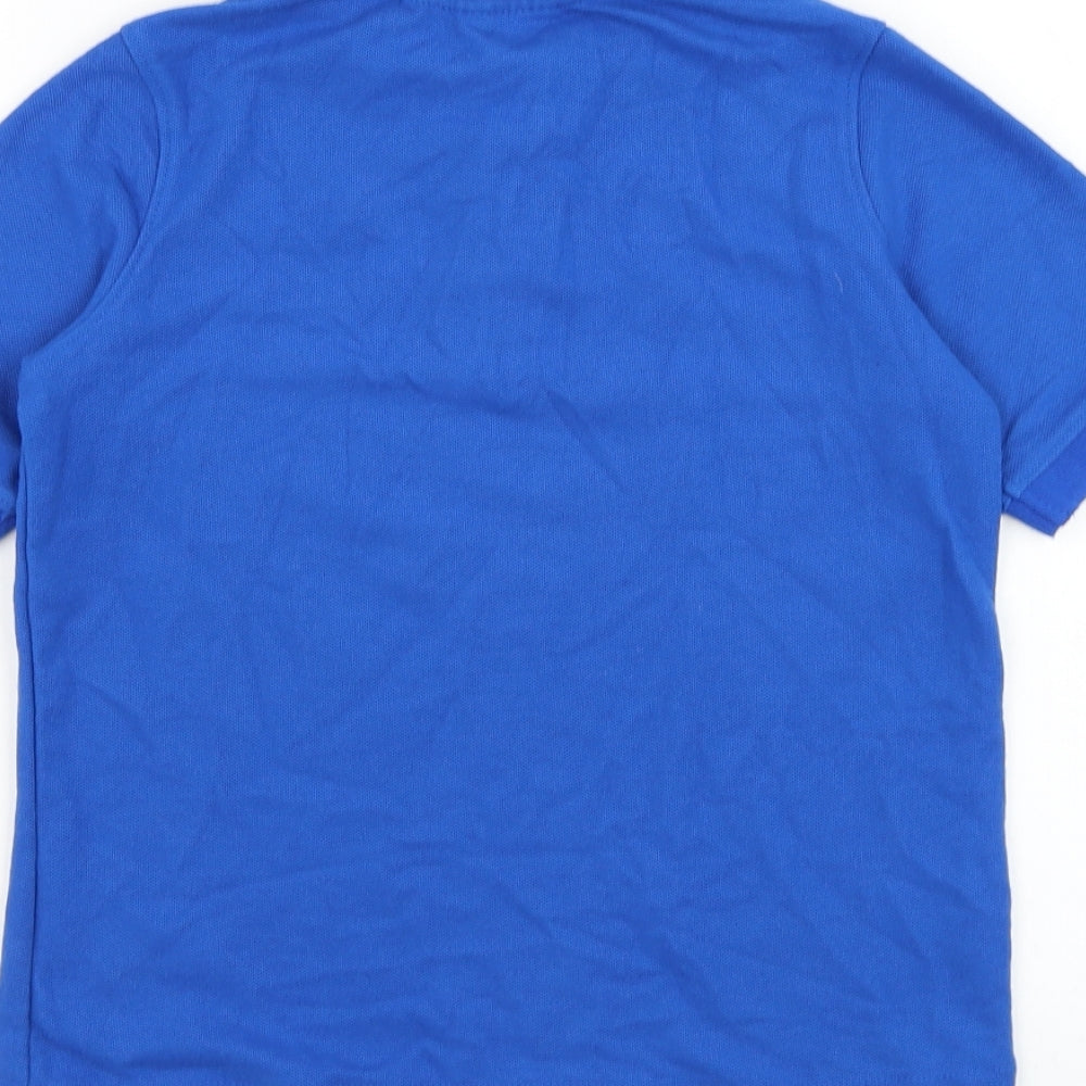 Slazenger Boys Blue Polyester Basic Polo Size 9-10 Years Collared Pullover