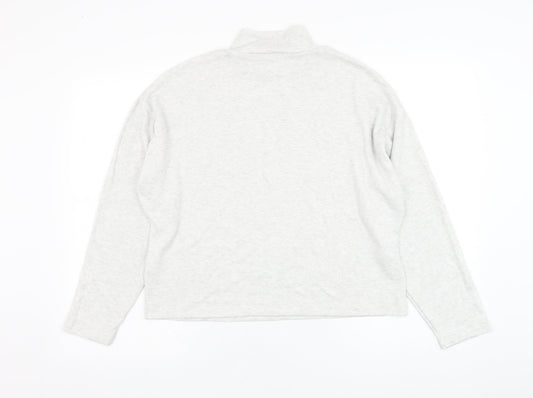 Primark Womens Grey Mock Neck Viscose Pullover Jumper Size 12