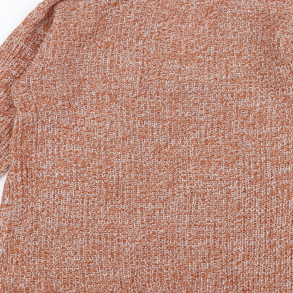 Womens UK Size S Papaya Orange Pullover Jumper