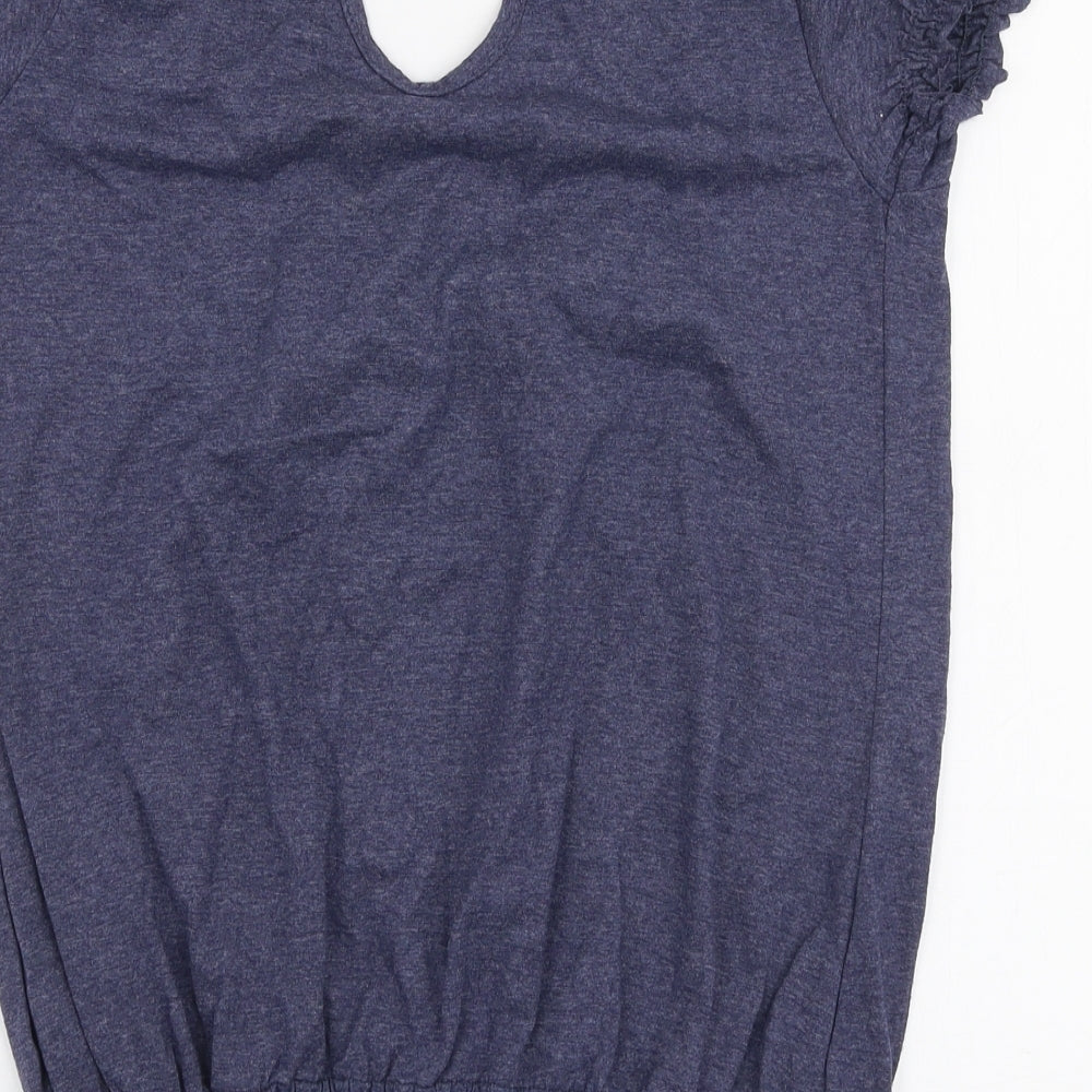 Womens UK Size 10 Evie Blue Jersey Blouse