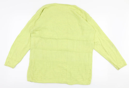Womens UK Size M Oui Yellow Pullover Jumper