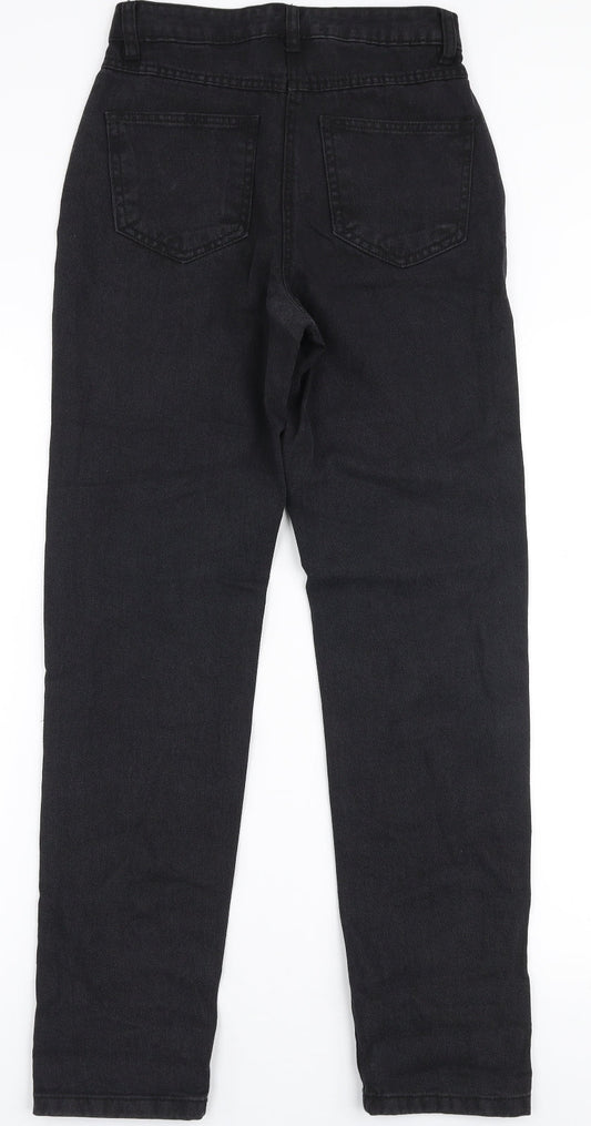 Parisian Womens Black  100% Cotton Mom Jeans Size 6 L28 in Regular Zip