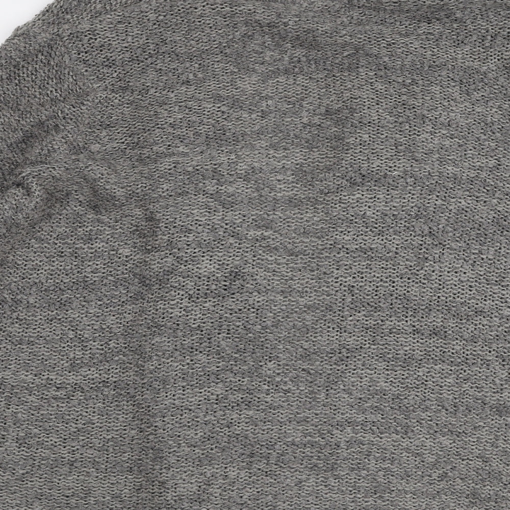 George Womens Grey V-Neck Acrylic Cardigan Jumper Size 10