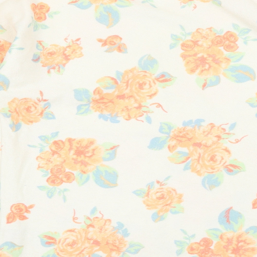 George Womens Multicoloured Round Neck Floral Polyester Pullover Jumper Size 12