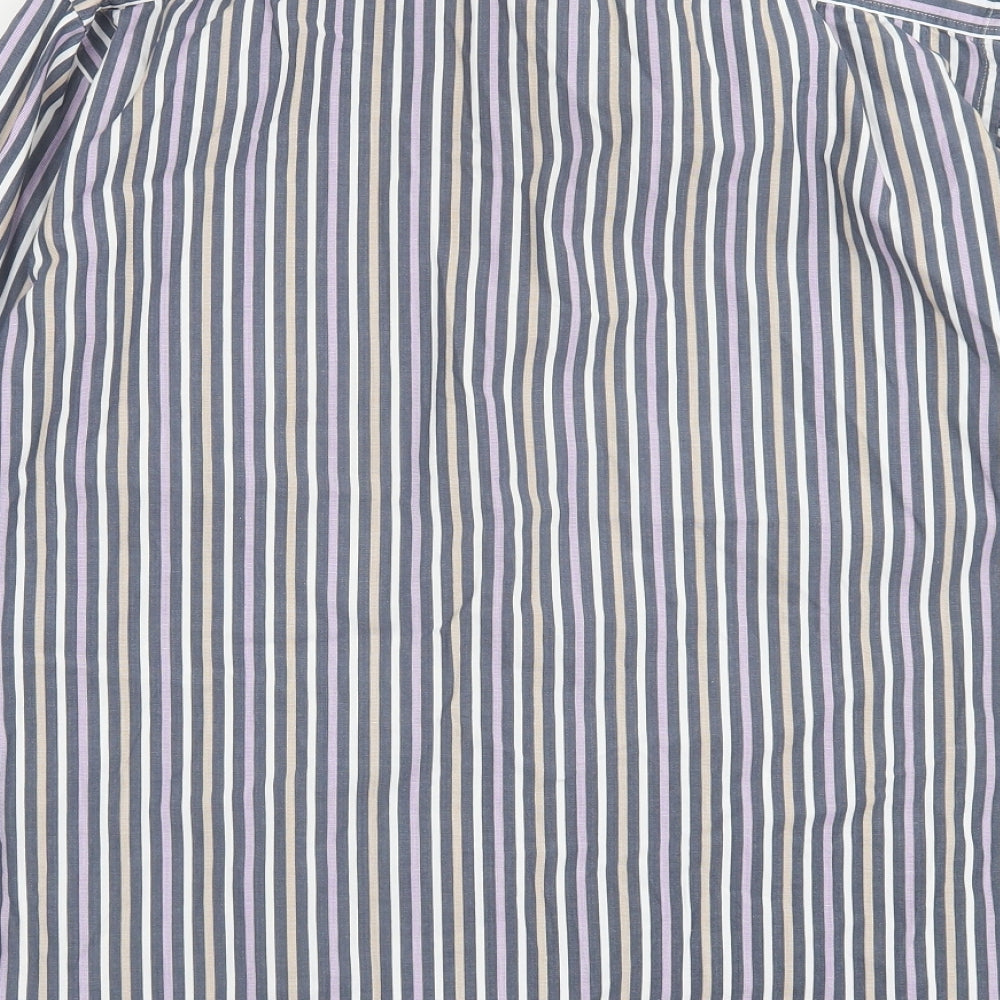 Baileys Mens Multicoloured Striped Cotton Button-Up Size L Collared Button
