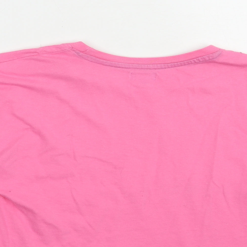 Studio Girls Pink Cotton Cropped T-Shirt Size 12-13 Years Crew Neck Pullover - Chic