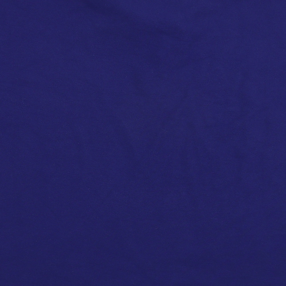 Pique Polo Mens Blue Cotton Polo Size 2XL Collared Button