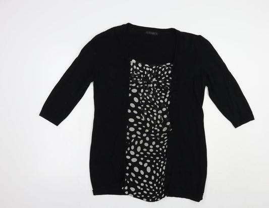 Womens UK Size 14 Dunnes Stores Black Pullover Jumper