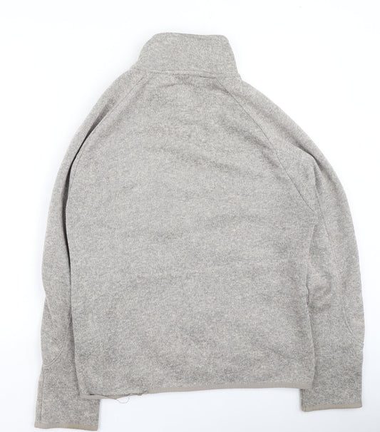 Cedar Wood State Mens Beige High Neck Polyester Pullover Jumper Size M