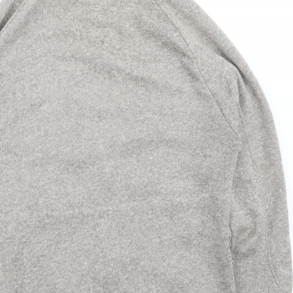 Cedar Wood State Mens Beige High Neck Polyester Pullover Jumper Size M