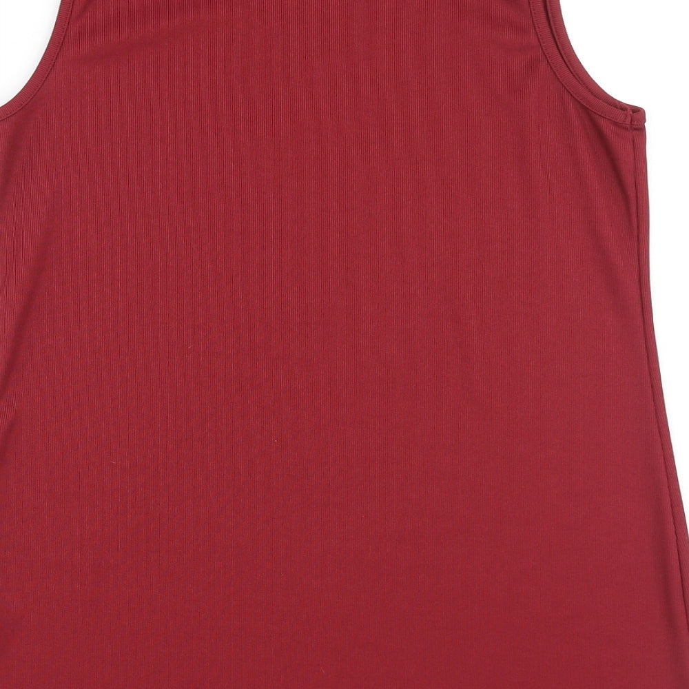 Papaya Womens Red Polyester Basic Tank Size 10 Halter