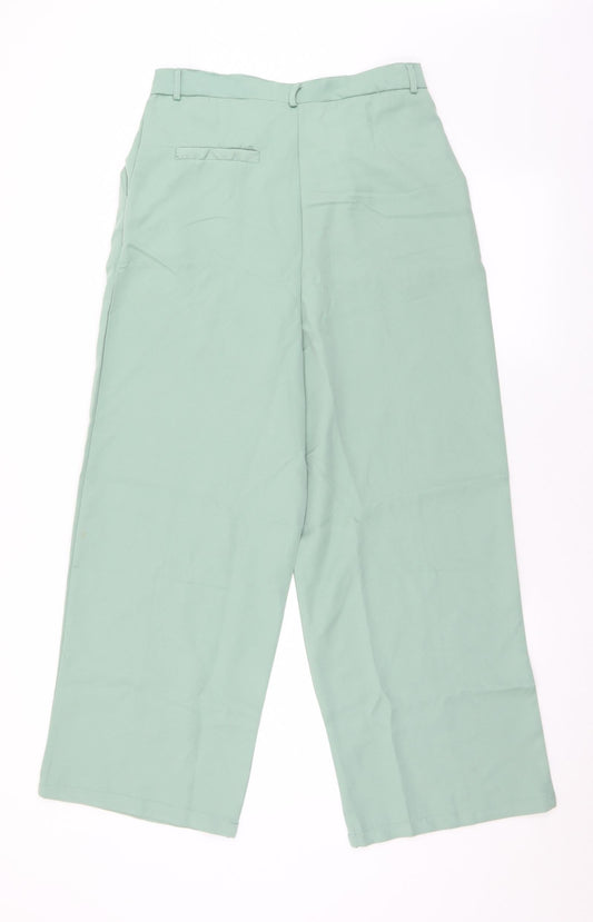 SheIn Womens Green Polyester Trousers Size 30 in L27 in Regular Hook & Eye