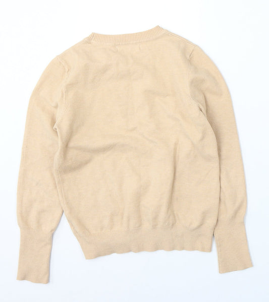 Primark Womens Pink Round Neck Polyester Pullover Jumper Size XS