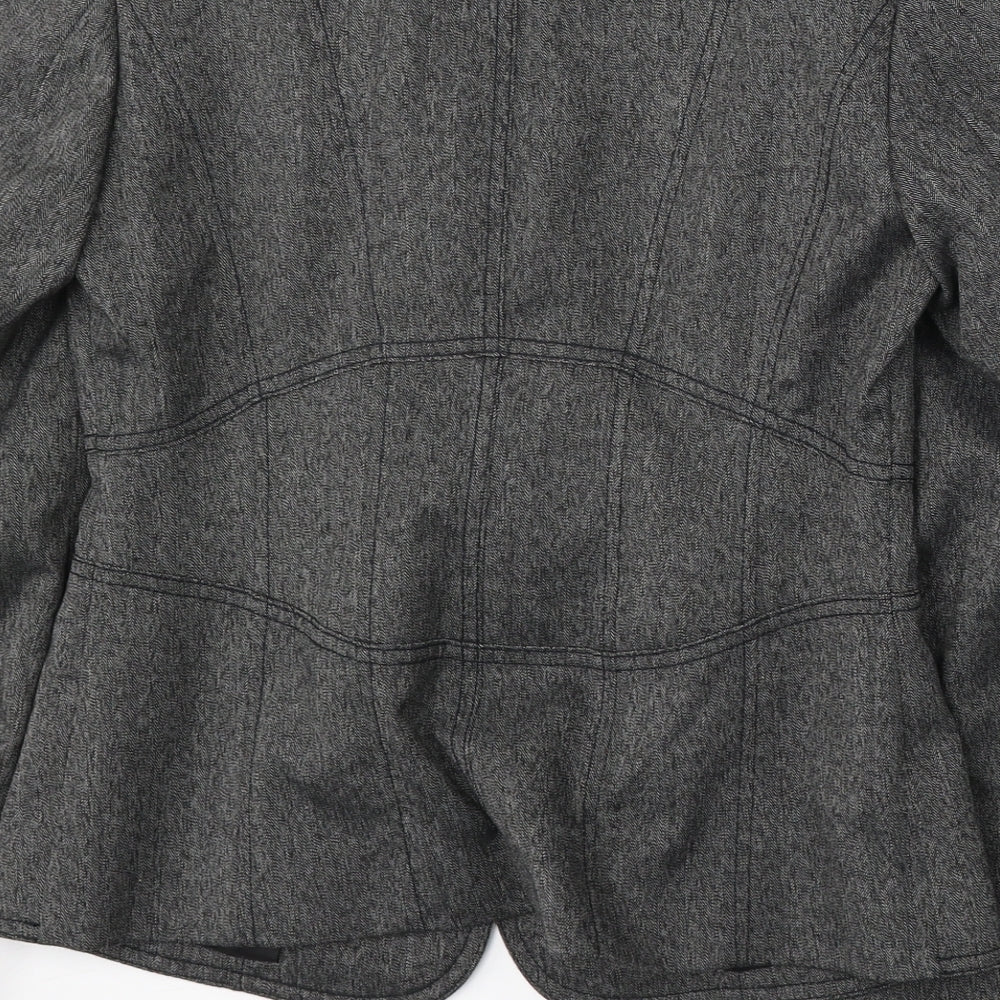 NEXT Womens Grey Polyester Jacket Suit Size 10