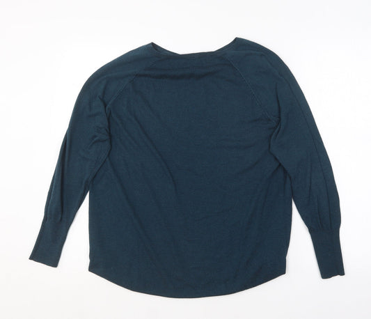 Womens UK Size 14 Oasis Blue Pullover Jumper