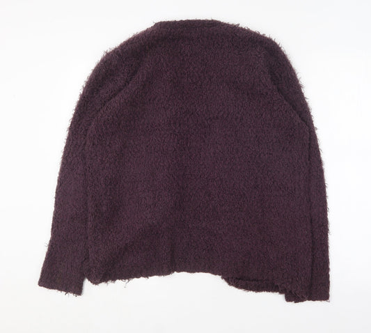 F&F Girls Purple V-Neck Polyester Cardigan Jumper Size 13-14 Years