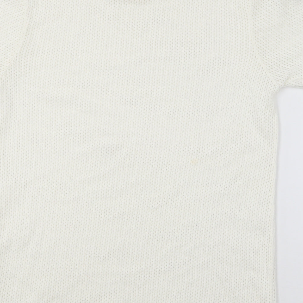 Womens UK Size S River Island White Pullover Jumper