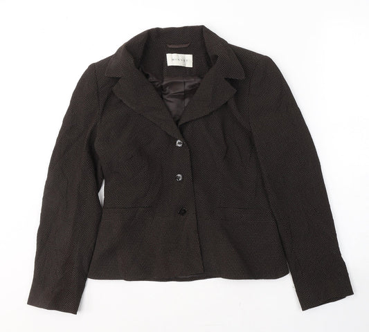 Womens UK Size 10 MINUET Regular Brown Suit Jacket