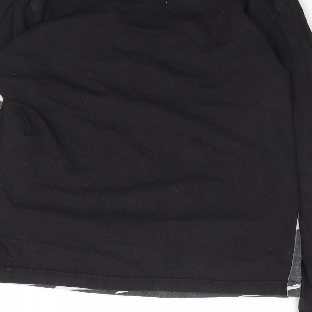 Primark Boys Black Polyester Ringer T-Shirt Size 10-11 Years Crew Neck Pullover - Batman