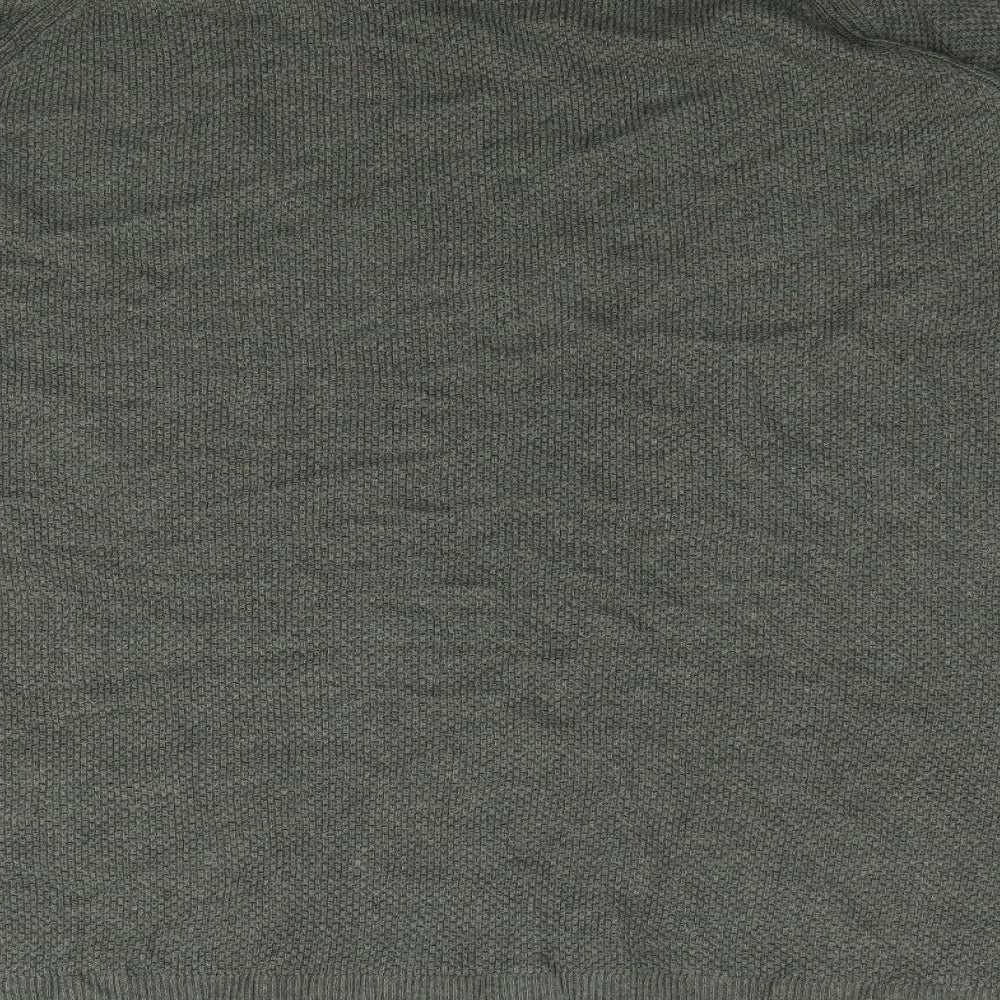 Gap Mens Green V-Neck Acrylic Pullover Jumper Size XL