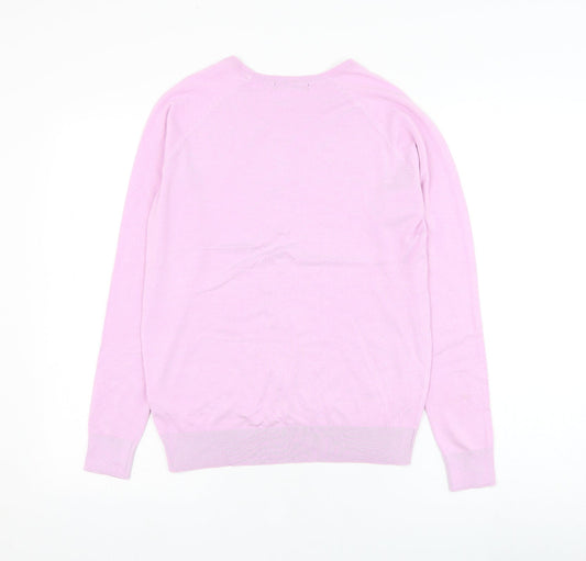 Dunnes Stores Womens Pink Round Neck Viscose Pullover Jumper Size M