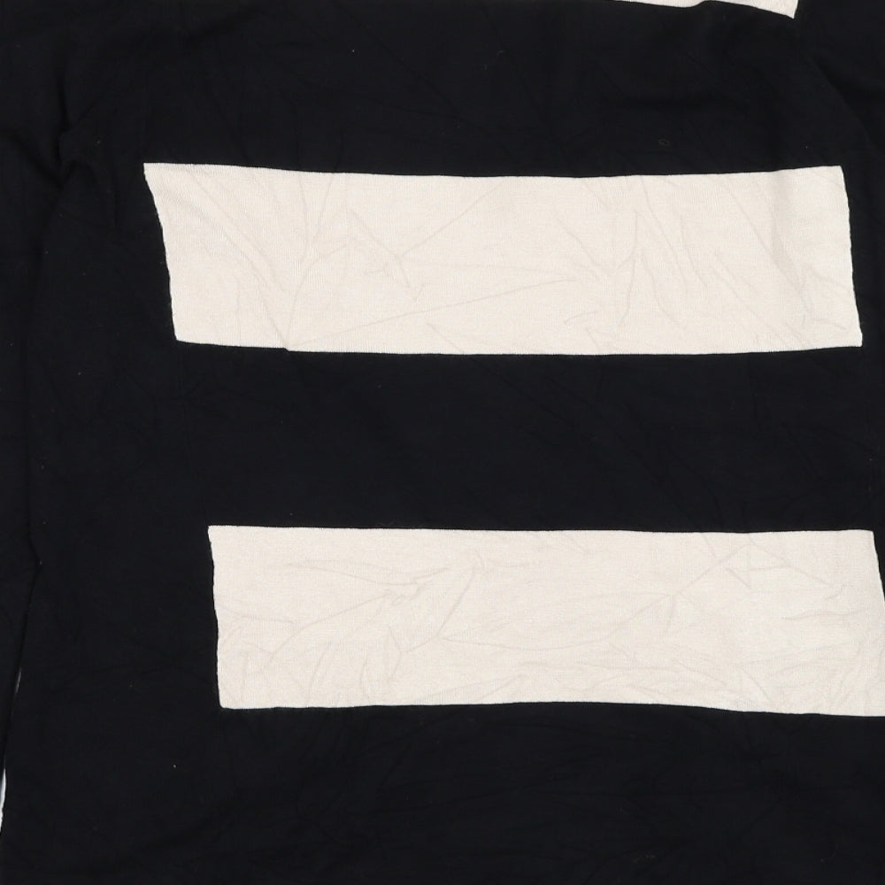 Coast Womens Black Round Neck Viscose Pullover Jumper Size S