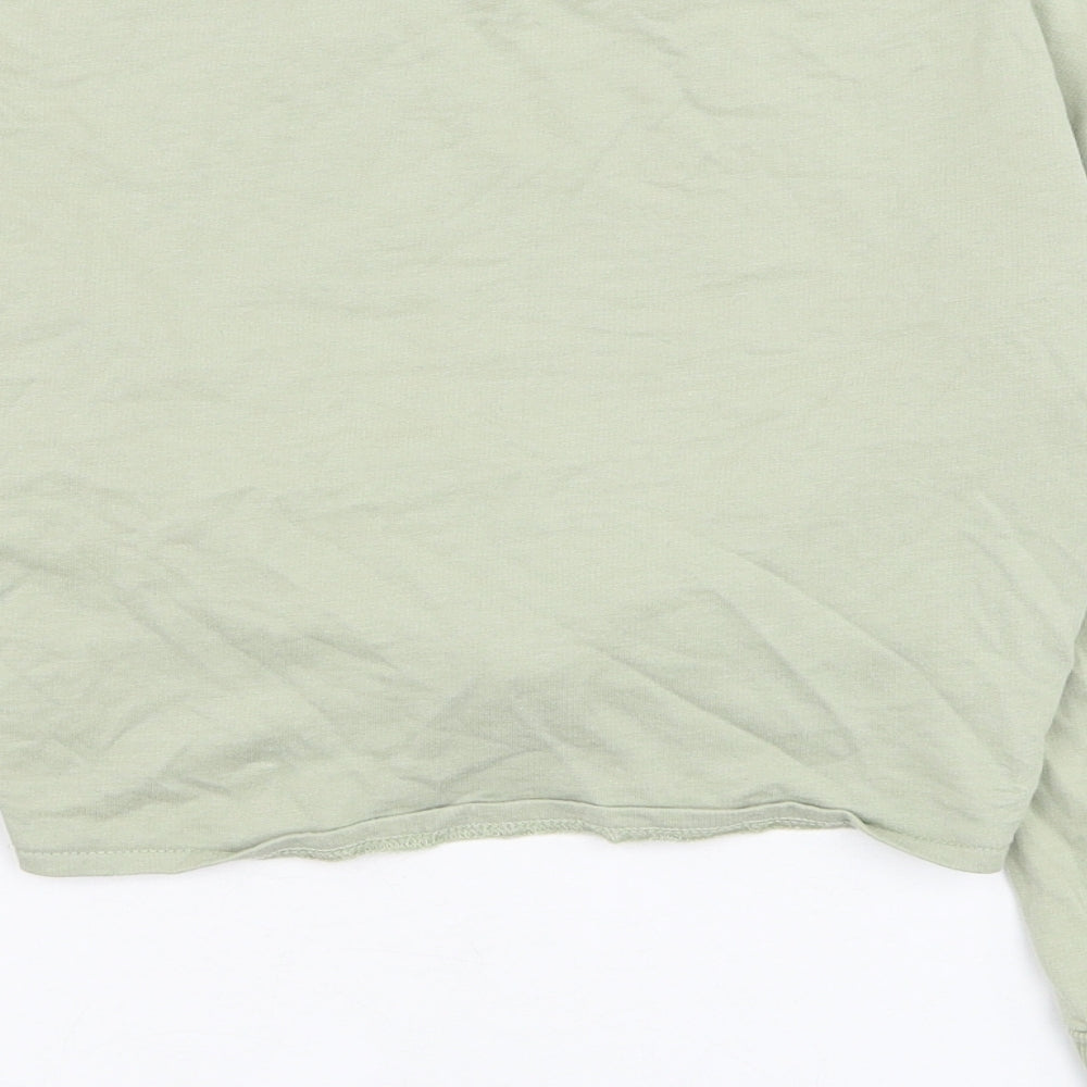 H&M Girls Green Cotton Pullover Sweatshirt Size 8-9 Years Pullover - L.A