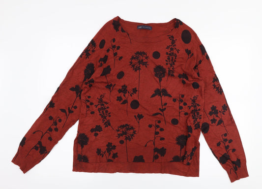 Womens UK Size 14 Marks and Spencer Red Pullover Jumper