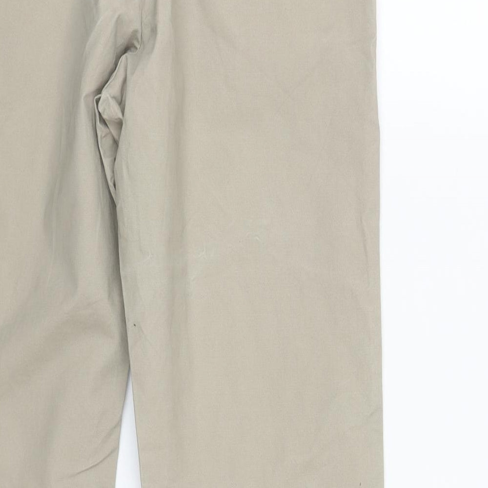 Hammond & CO Mens Beige Polyester Trousers Size 34 in L27 in Regular Zip