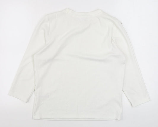 Womens UK Size XL Savida White Pullover Jumper
