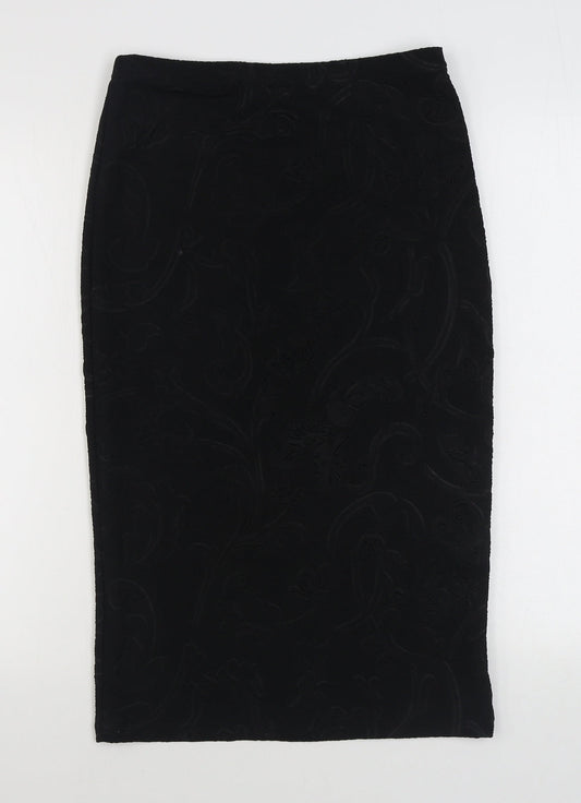 Glamorous Womens Black  Polyester Straight & Pencil Skirt Size 12