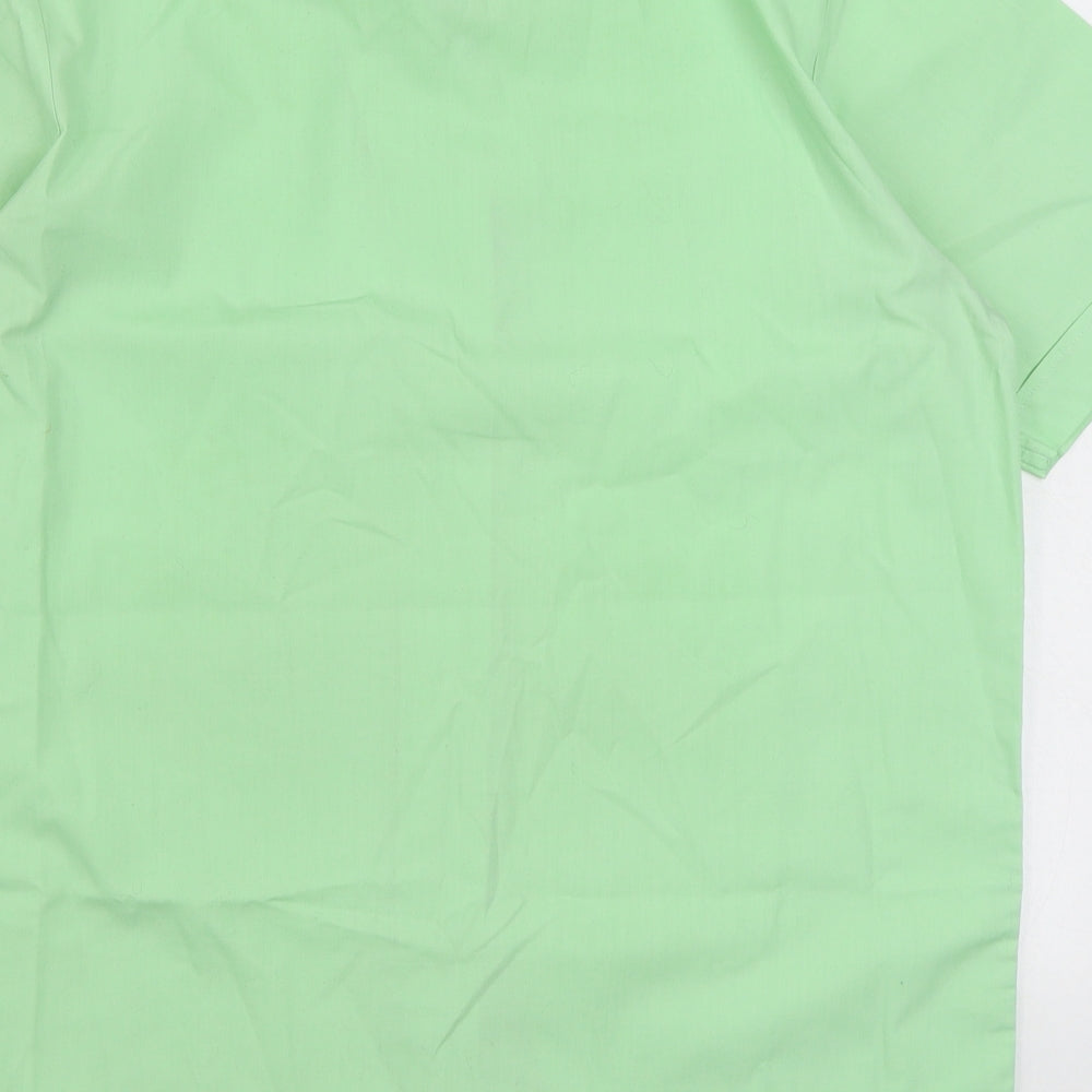 Banner Mens Green Cotton Polo Size M Collared Button