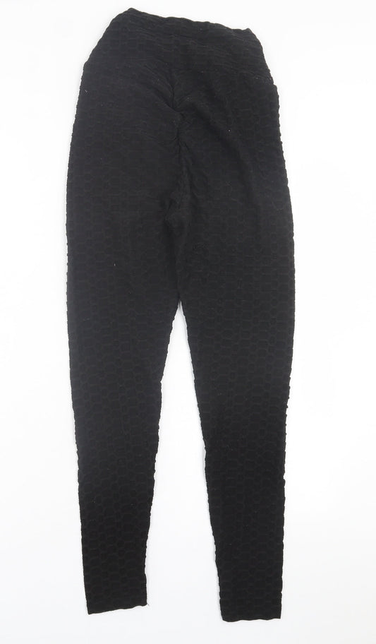 SheIn Womens Black Polyester Capri Leggings Size S L28 in