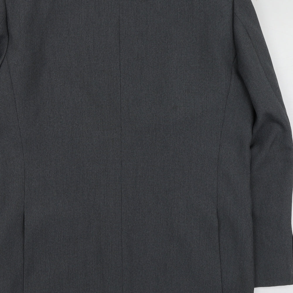 Mens UK Size M Lee Greenwood Regular Grey Suit Jacket