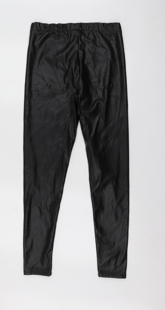 Womens UK Size 12 M&Co Regular Fit Jegging Black Trousers