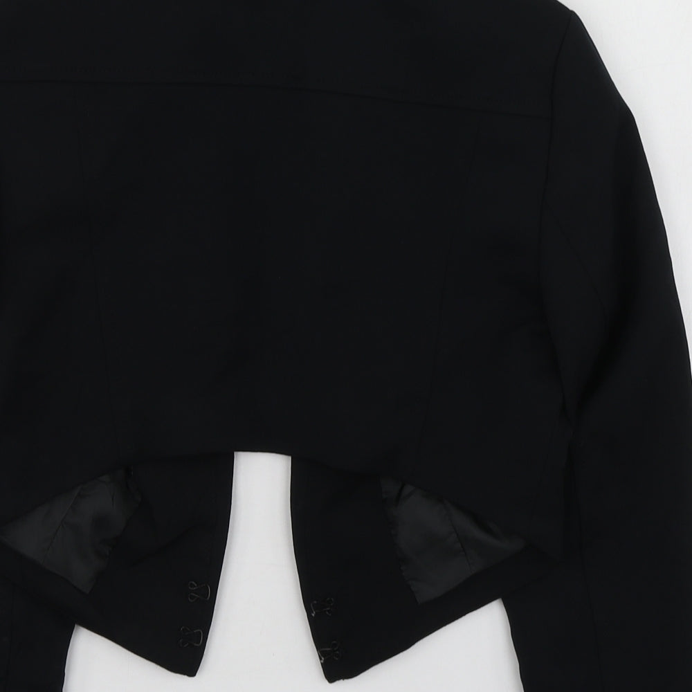 Try Womens Black Polyester Jacket Blazer Size S