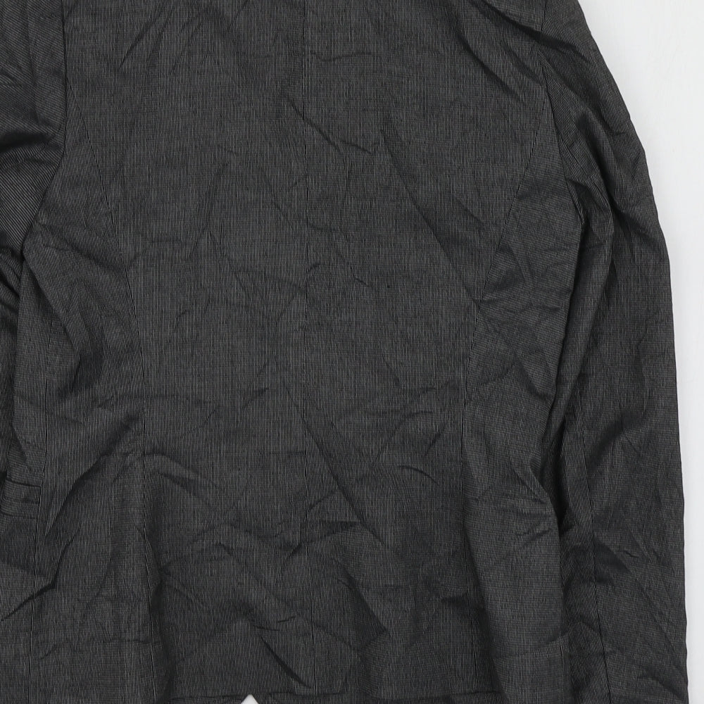 BHS Womens Grey Polyester Suit Jacket Size 8