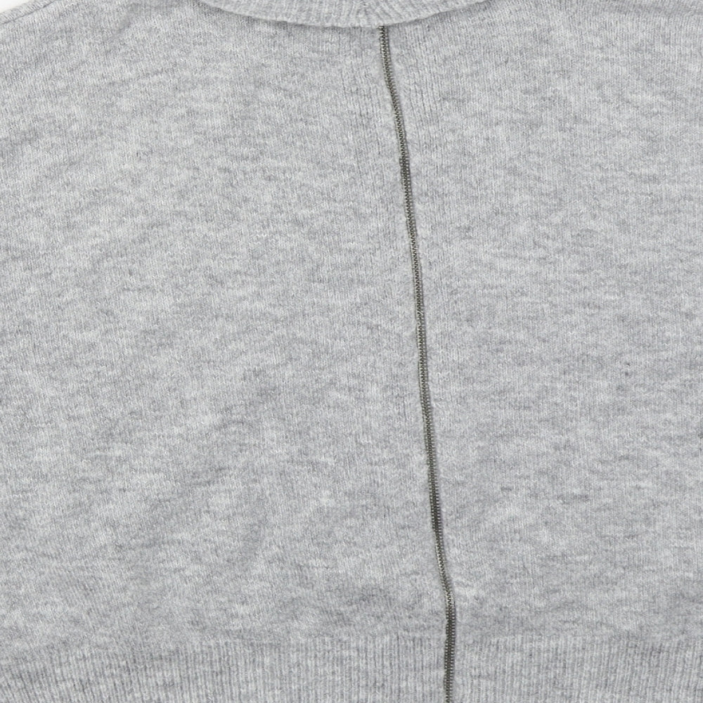 Womens UK Size 6 Topshop Grey Pullover Jumper