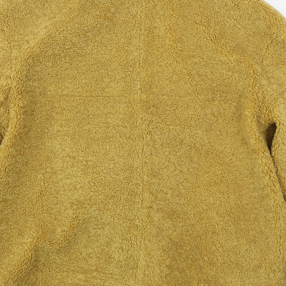NEXT Womens Yellow Pea Coat Coat Size S Button