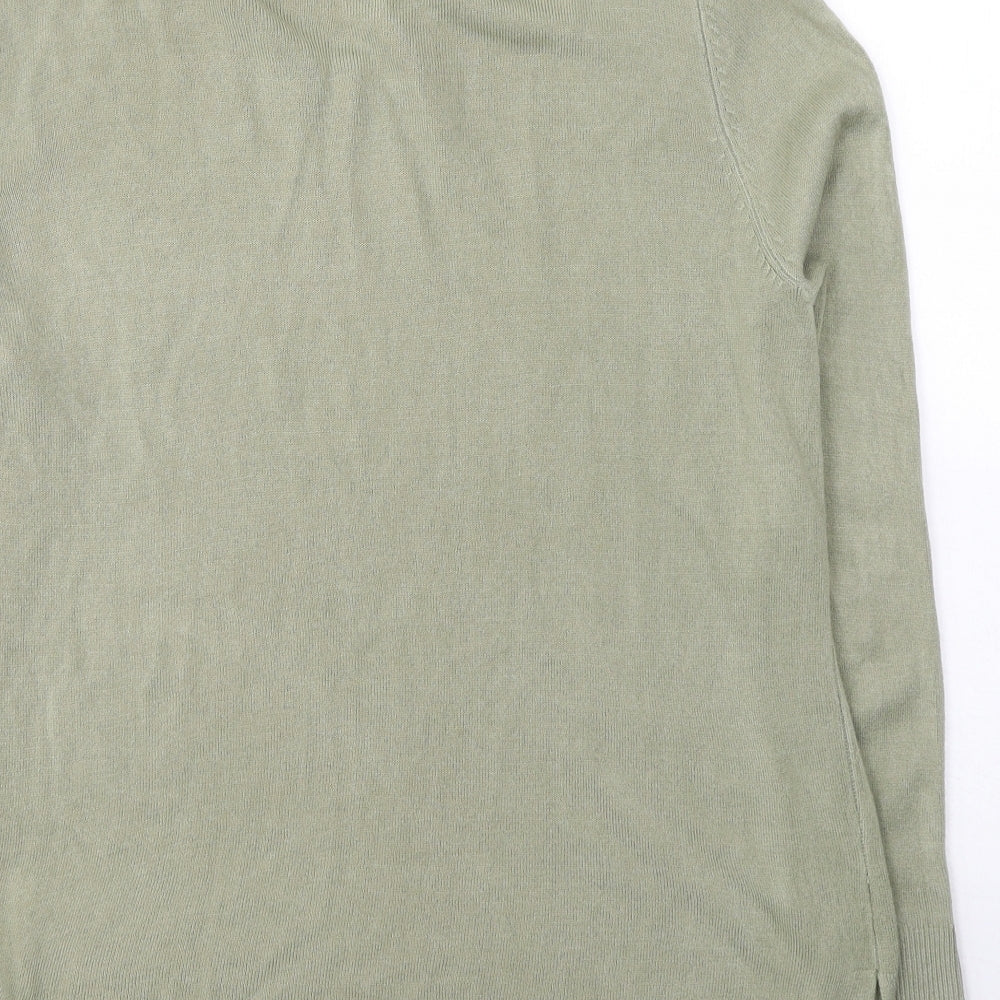 Primark Womens Green V-Neck Acrylic Pullover Jumper Size 12