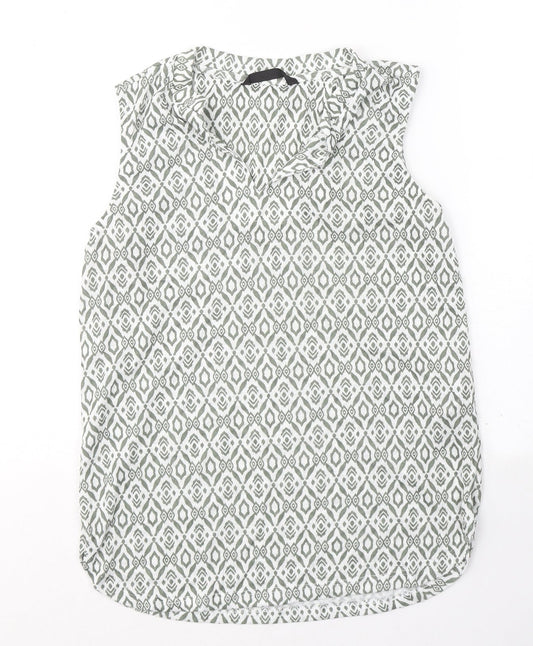 Womens UK Size 8 Dunnes Stores Green Basic Tank
