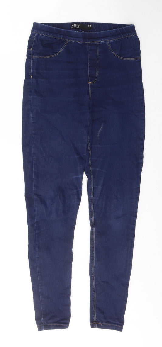 Dunnes Womens Blue Cotton Jegging Jeans Size 8 L27 in Regular